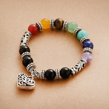 Natural Classic 7 Chakra Heart Bracelet-Your Soul Place
